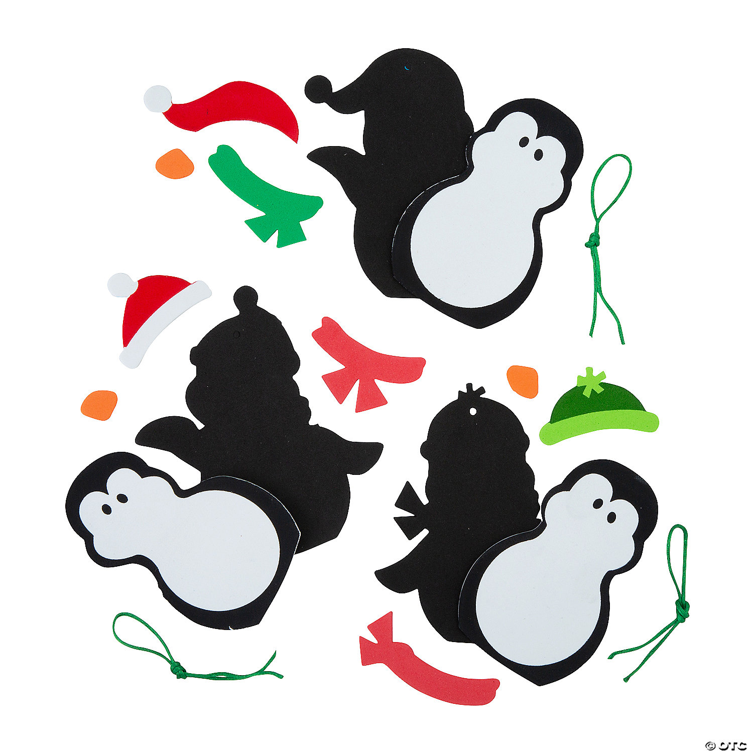 Christmas Penguin Ornament Craft Kit-12 Pack