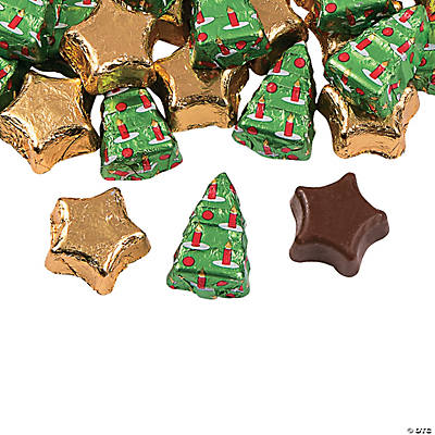 Christmas Tree and Star Chocolate Candy - 56 Pk