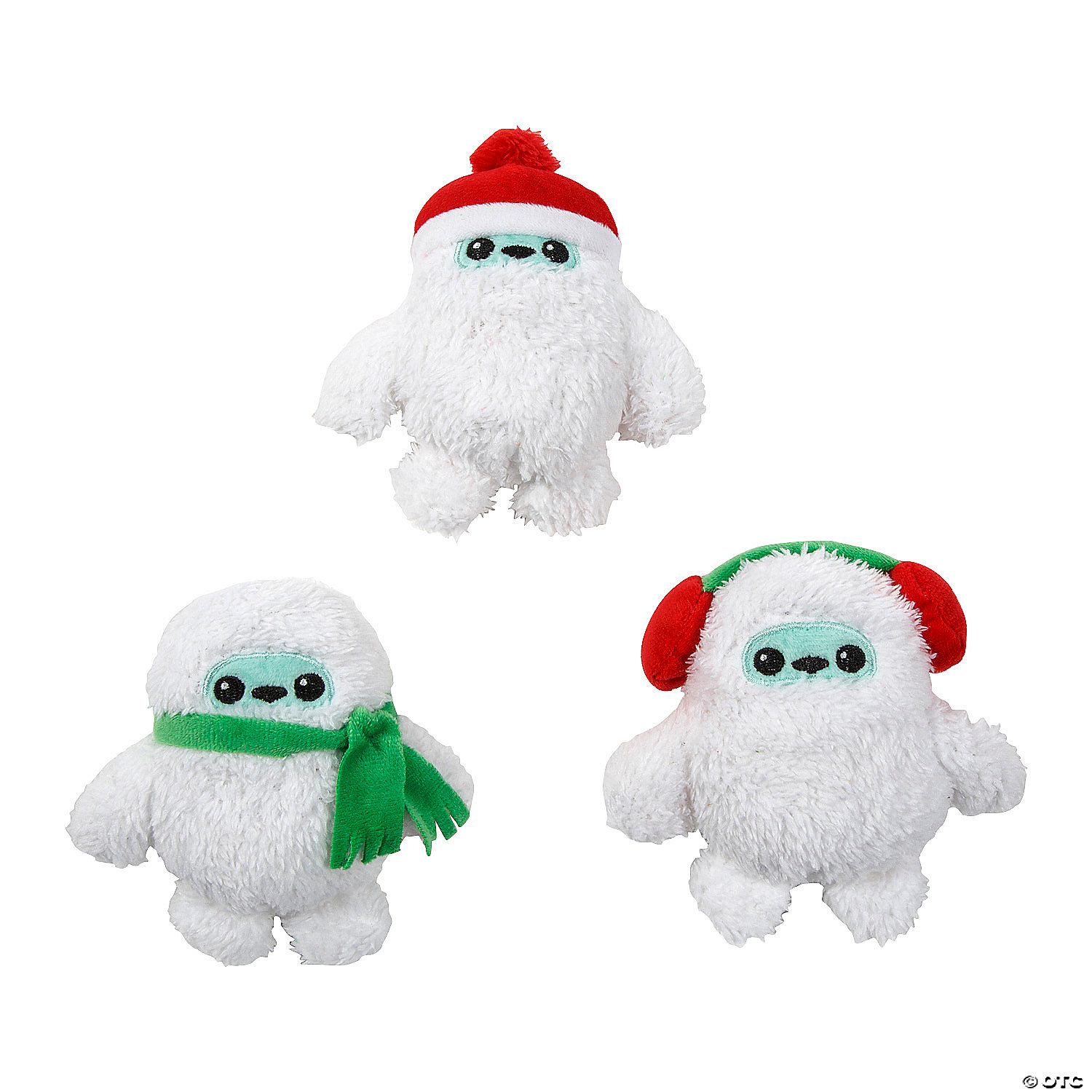 Christmas Plush Chubby White Yetis-12Pk