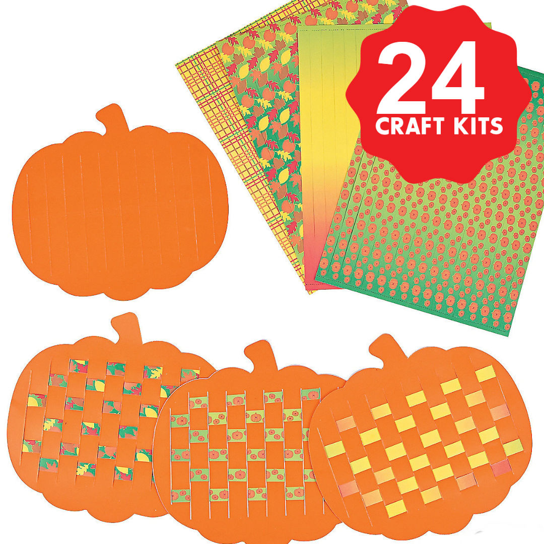 Pumpkin Weaving Mats for 24 Kids