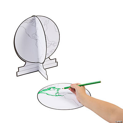 Colour Your Own 3D Globes - 12Pk