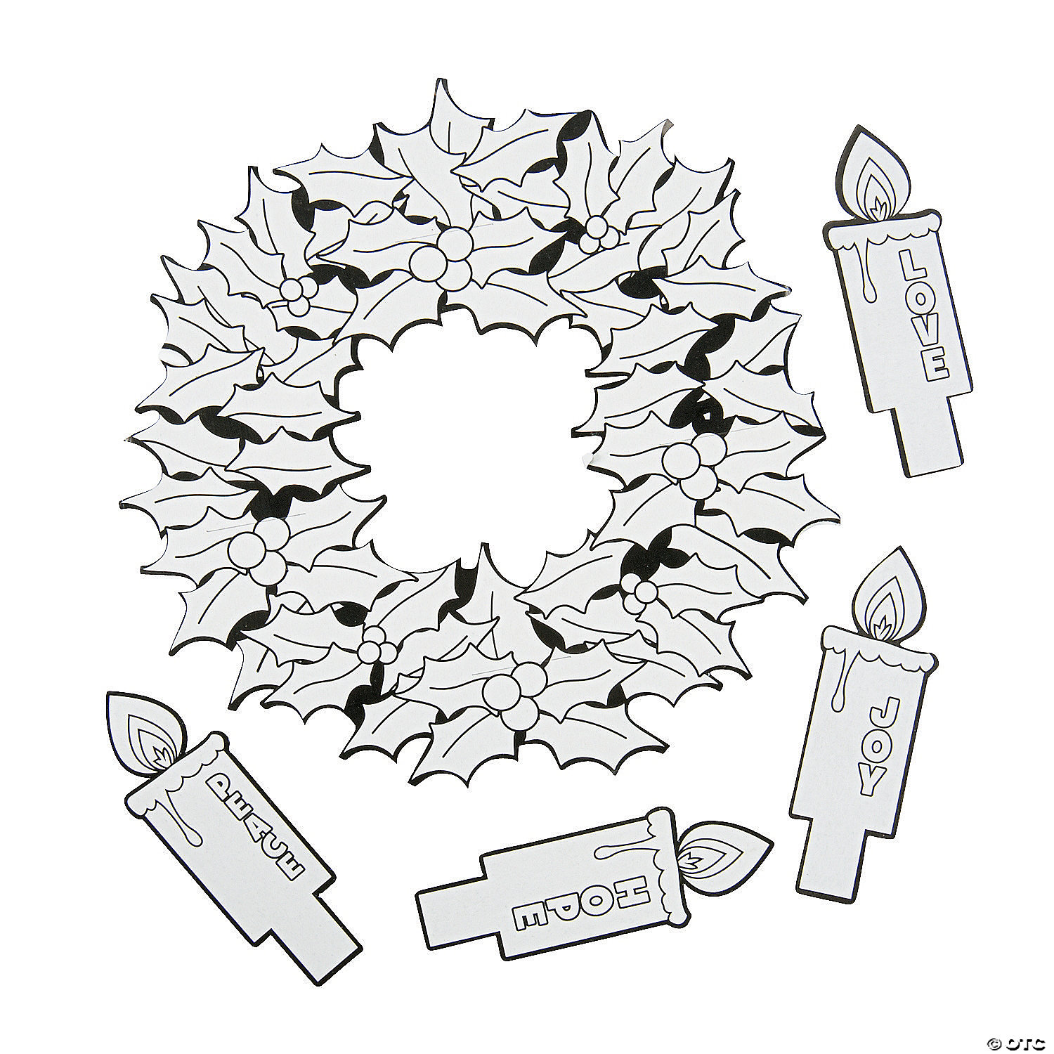 Colour Your Own Advent Wreaths - 12 Pack