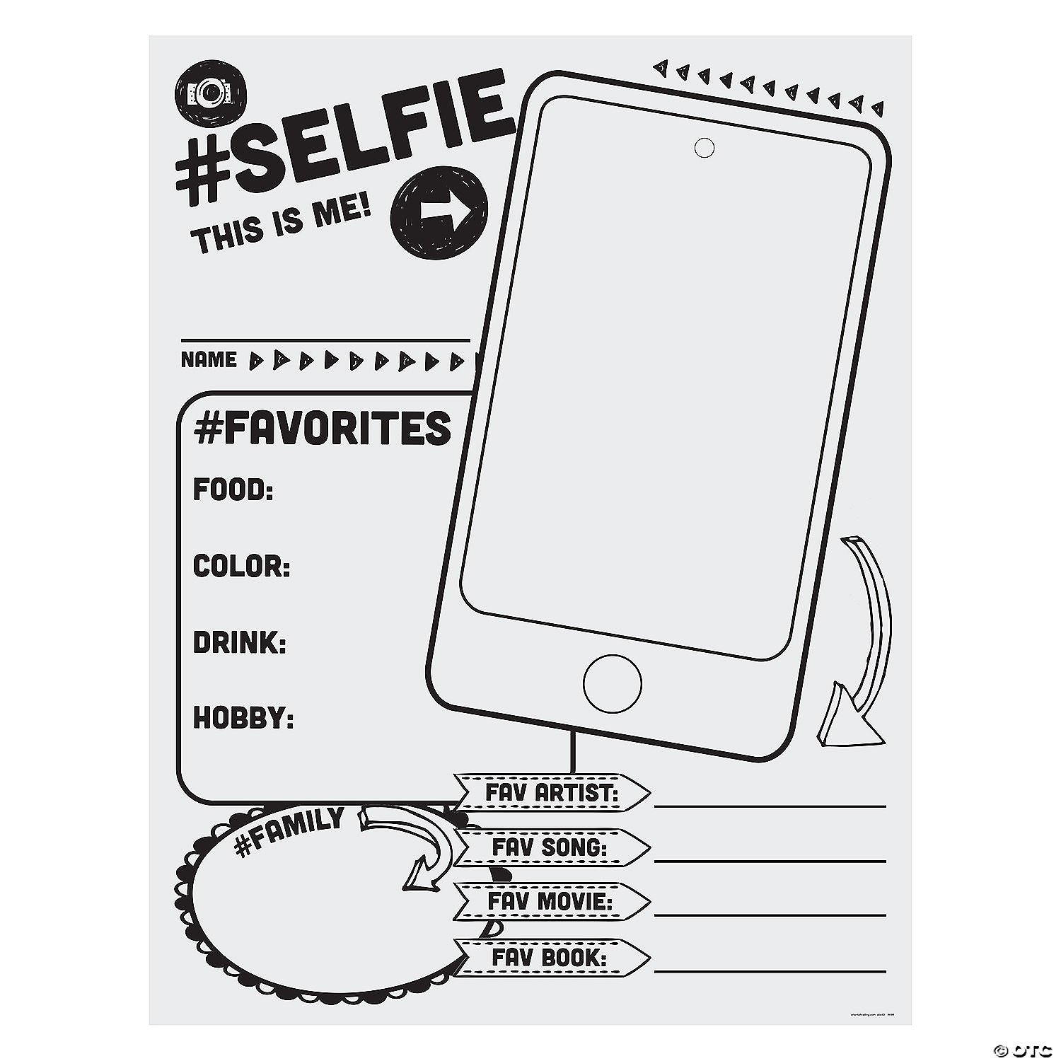 CYO All About Me Selfie Posters - 30Pk