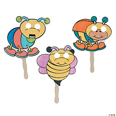 Bug Color Your Own Jumbo Masks 12 Pk