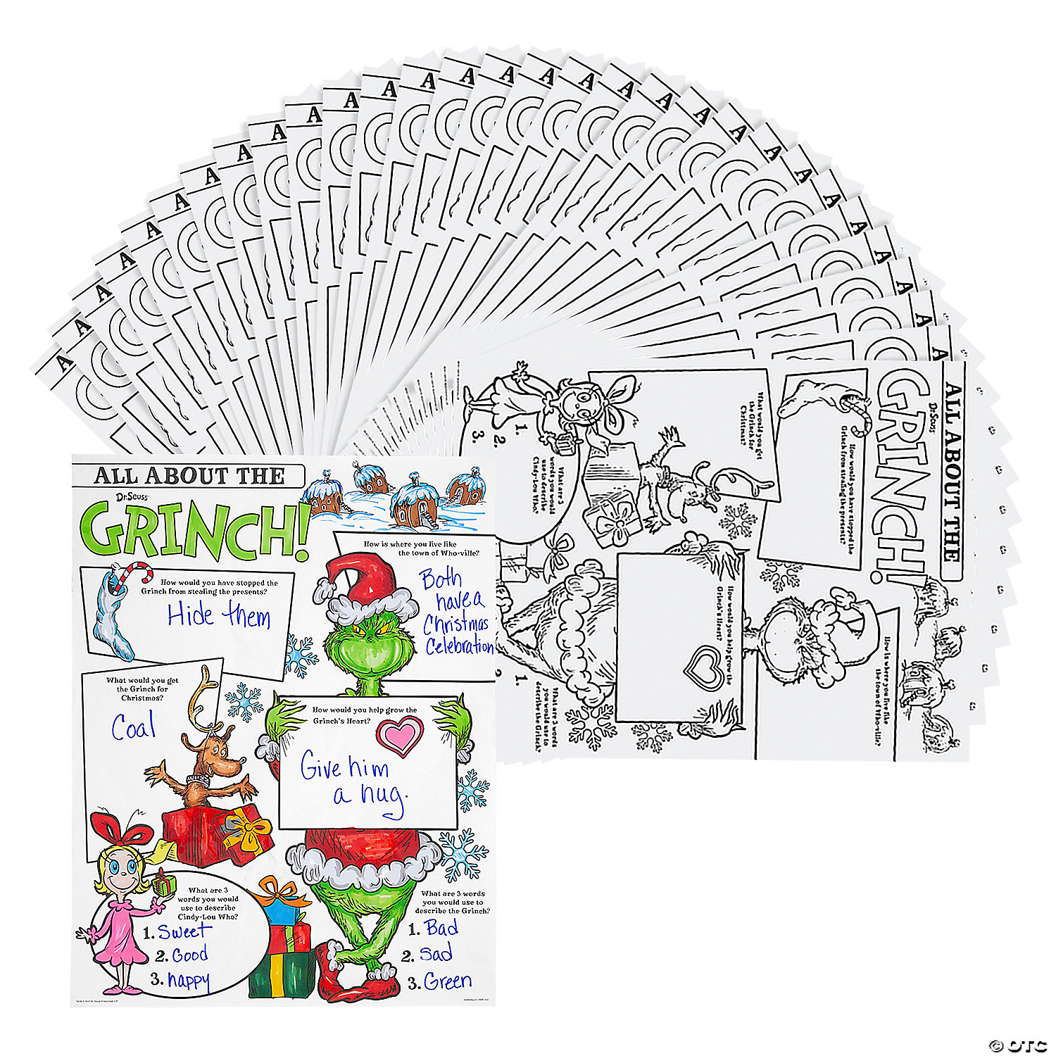 Colour In All About The Grinch BIG Posters - 30 Pcs