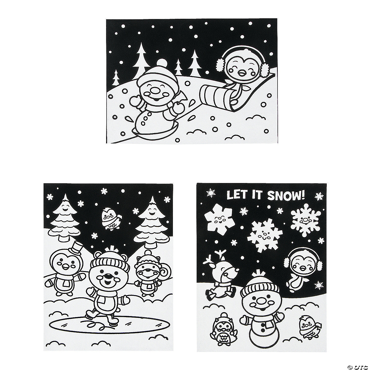 Colour In Fuzzy Winter Posters - 24Pk
