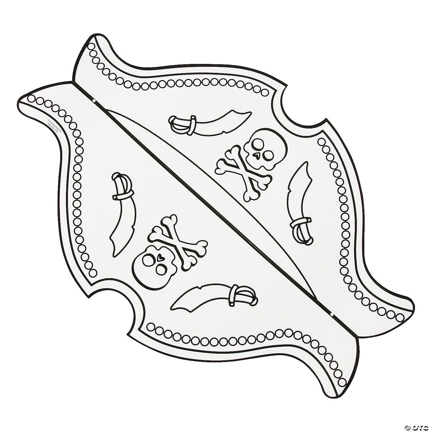 Colour Your Own Pirate Hats-12Pk