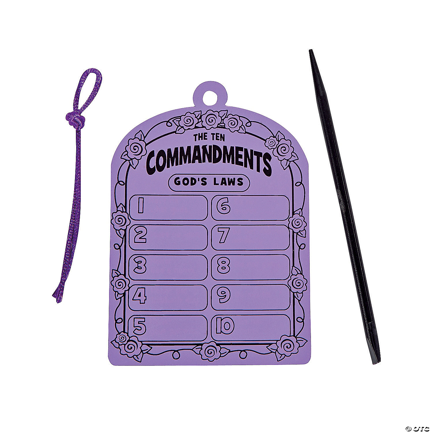 Magic Colour Scratch Ten Commandments Tablets-24Pk