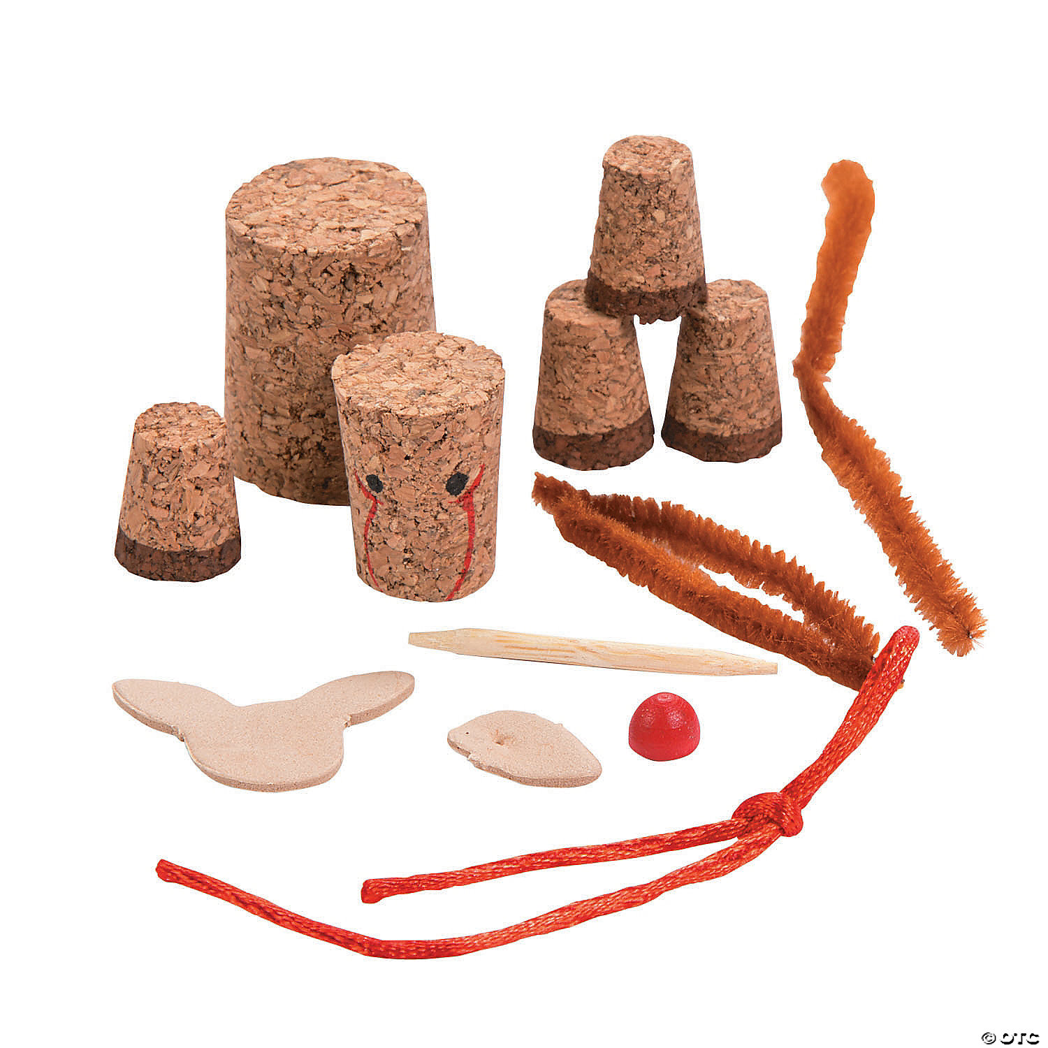 Cork Reindeer Christmas Ornament Craft Kit - 12 Pk