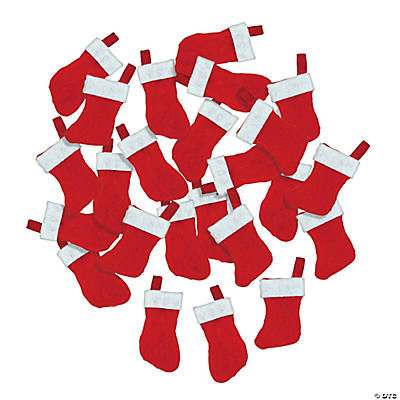Cotton Small Christmas Stockings - 24 Pk