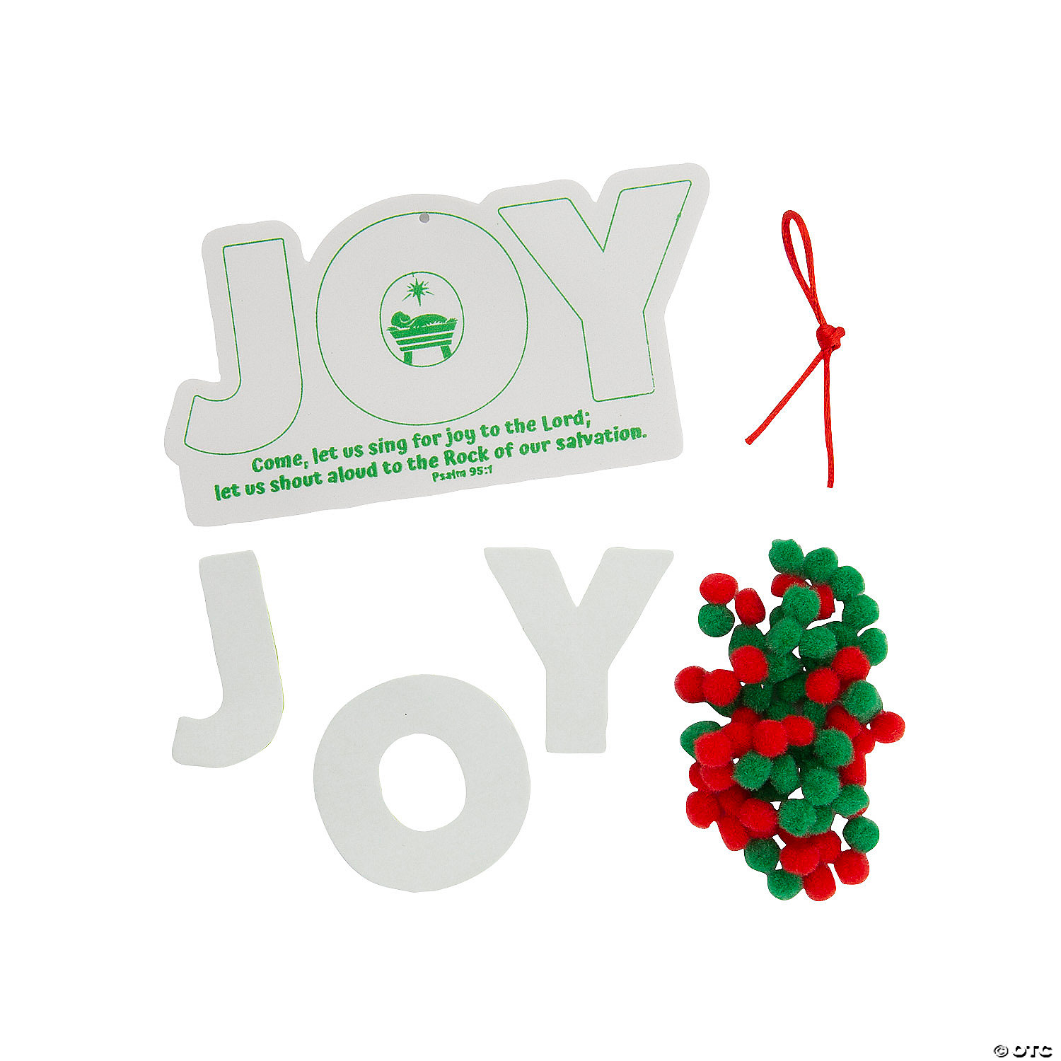 Joy Pom-Pom Nativity Ornament Craft Kit-12 Pack