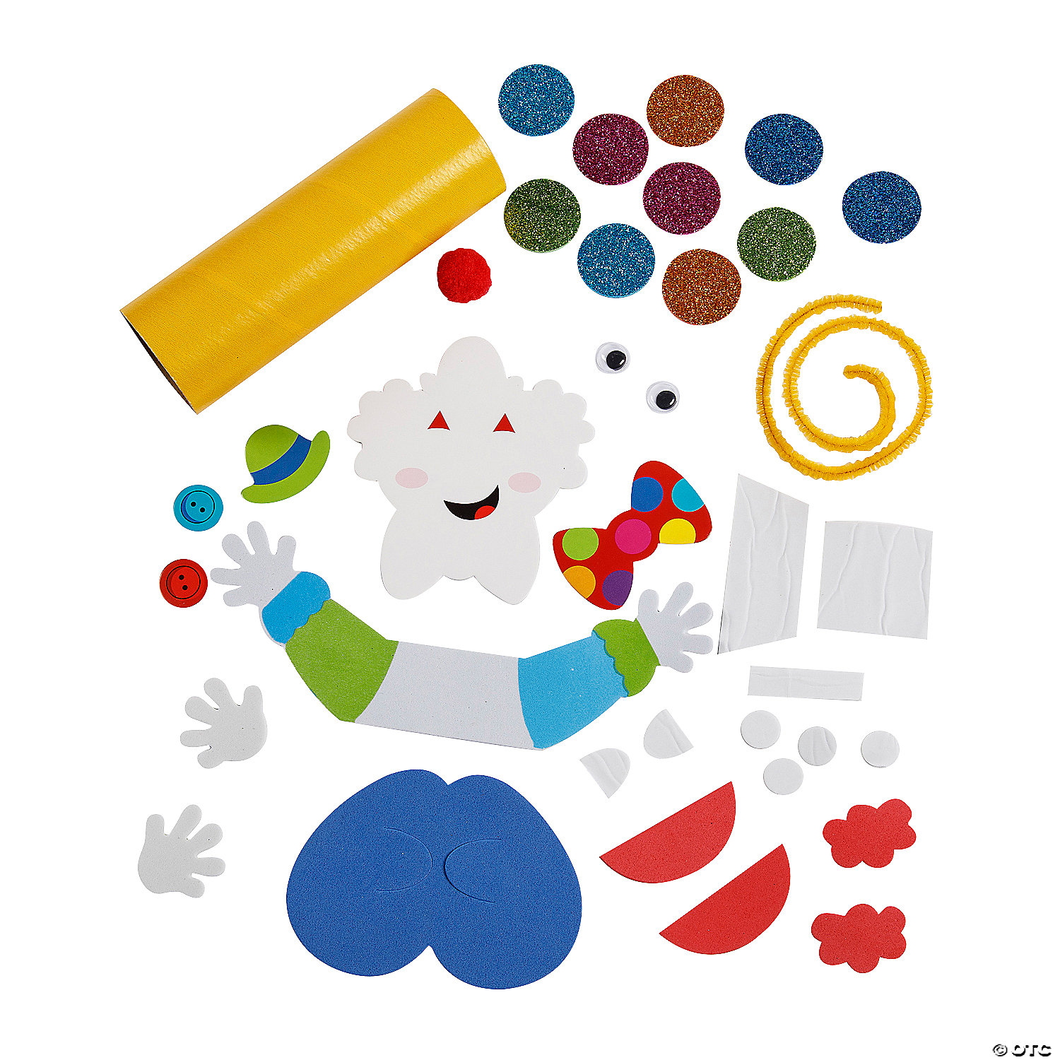 Juggling Clown Craft Roll Craft Kit-12Pk