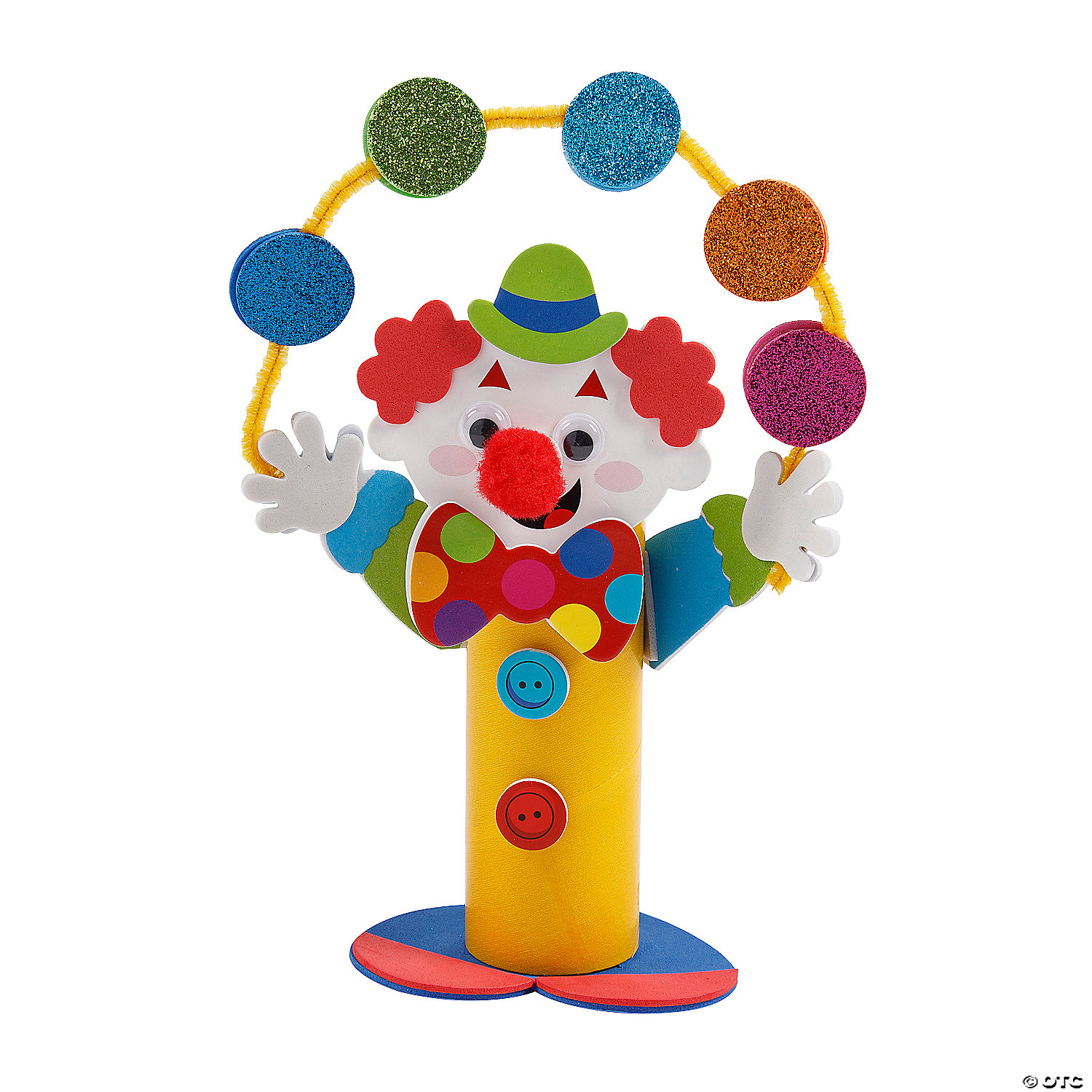 Juggling Clown Craft Roll Craft Kit-12Pk