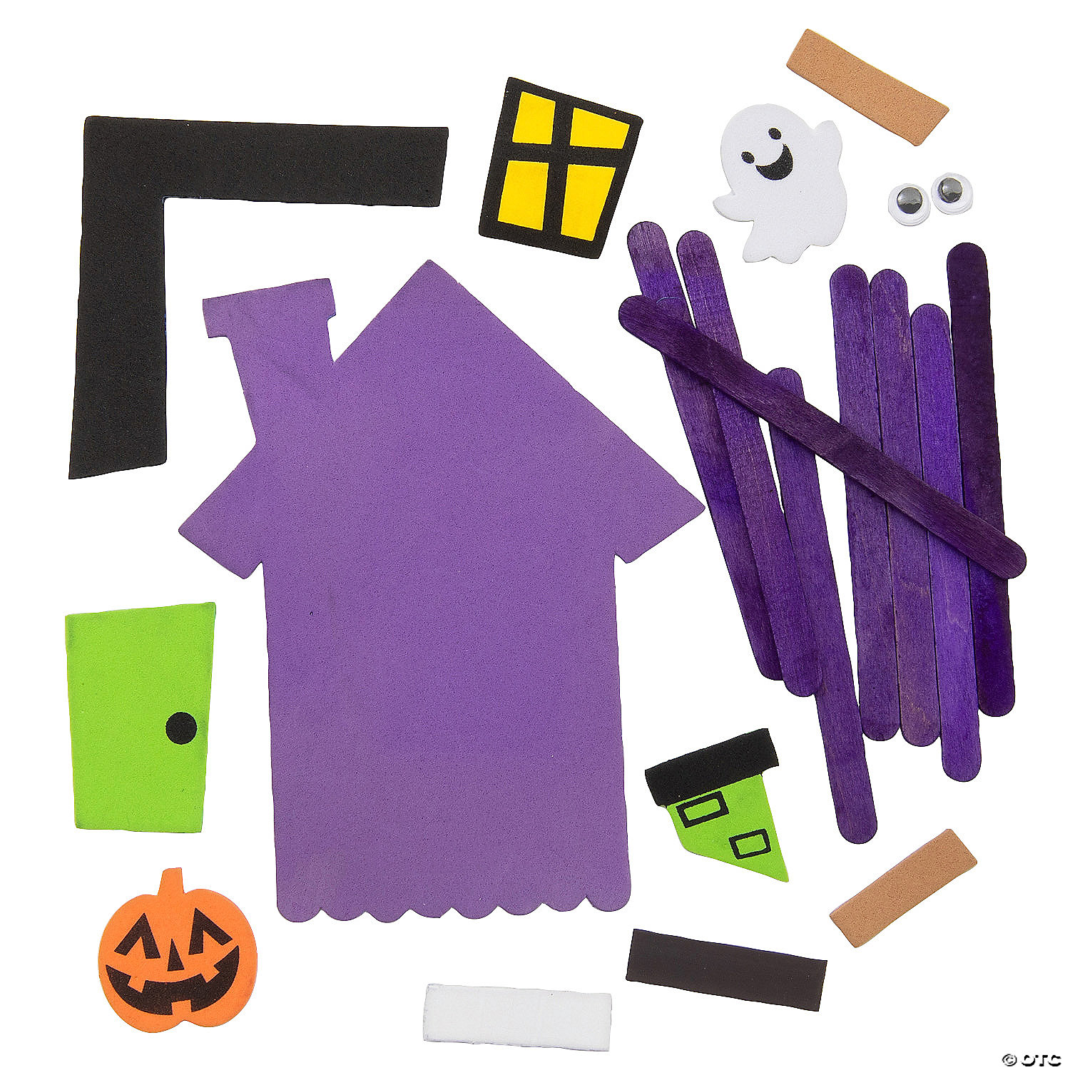 Halloween Haunted House Craft Stick Craft Kit.