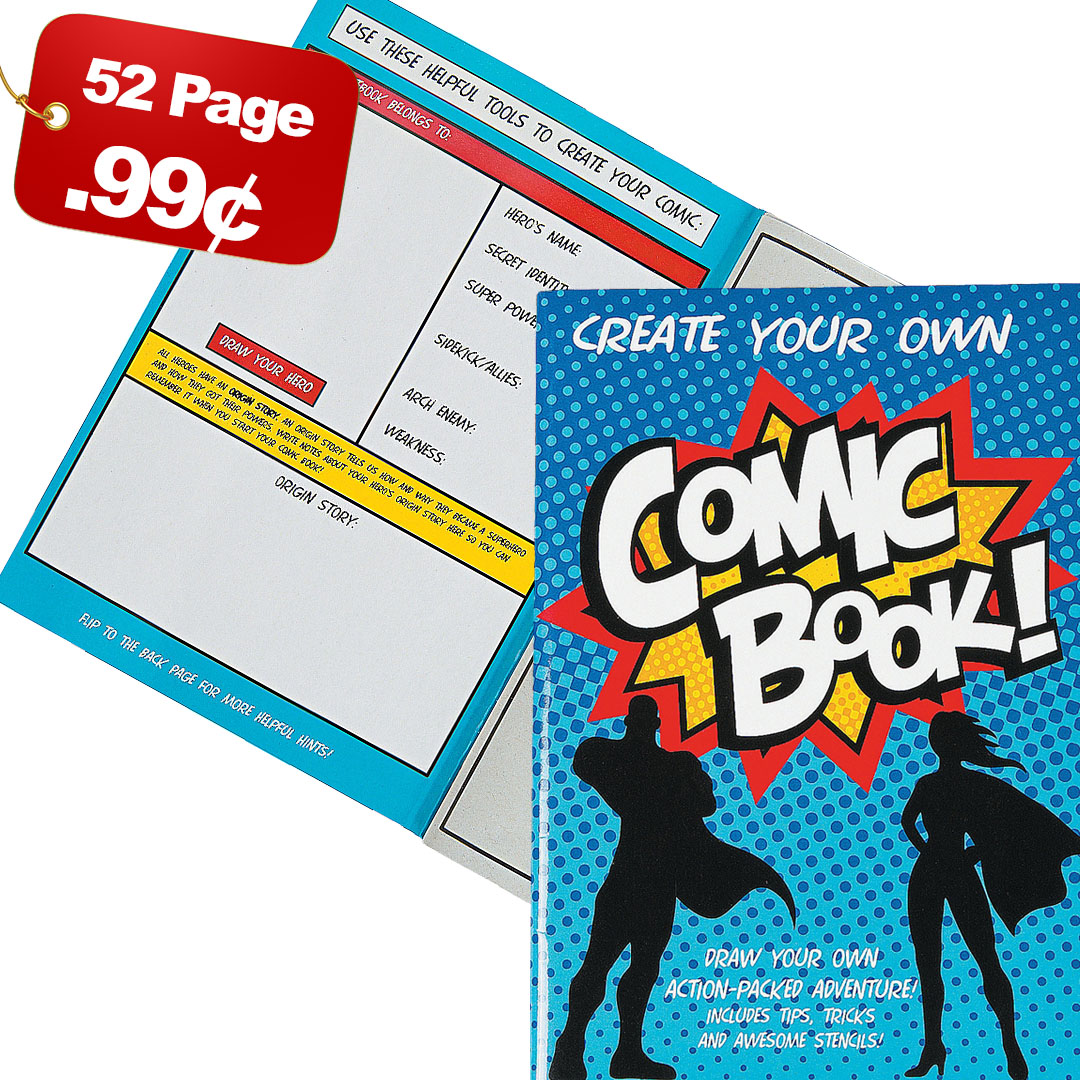 60 Off Create Your Own Comic Book 52 Pg Activity Pad Party Supplies Canada Open A Party