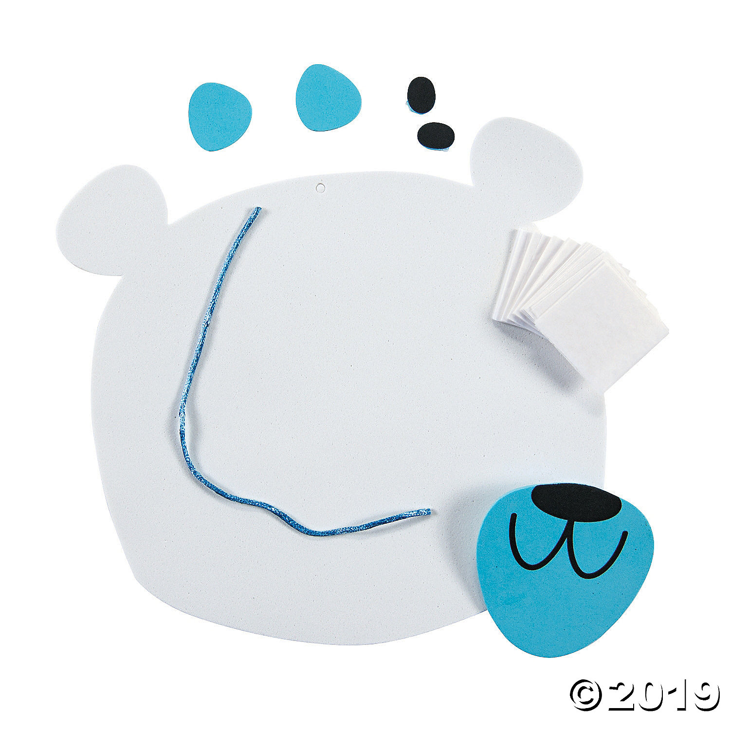 Crinkle Tissue Paper Polar Bear Craft-12 Pack