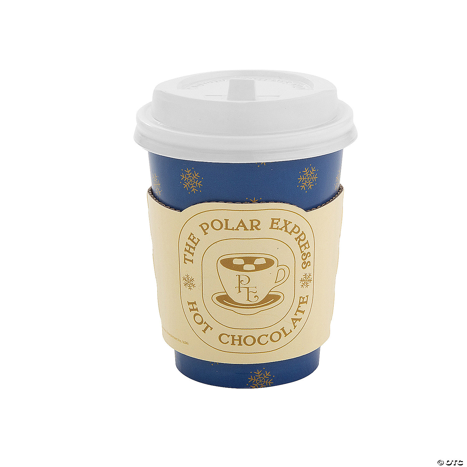 The Polar Express Coffee Cups with Lids & Sleeves-12Pk