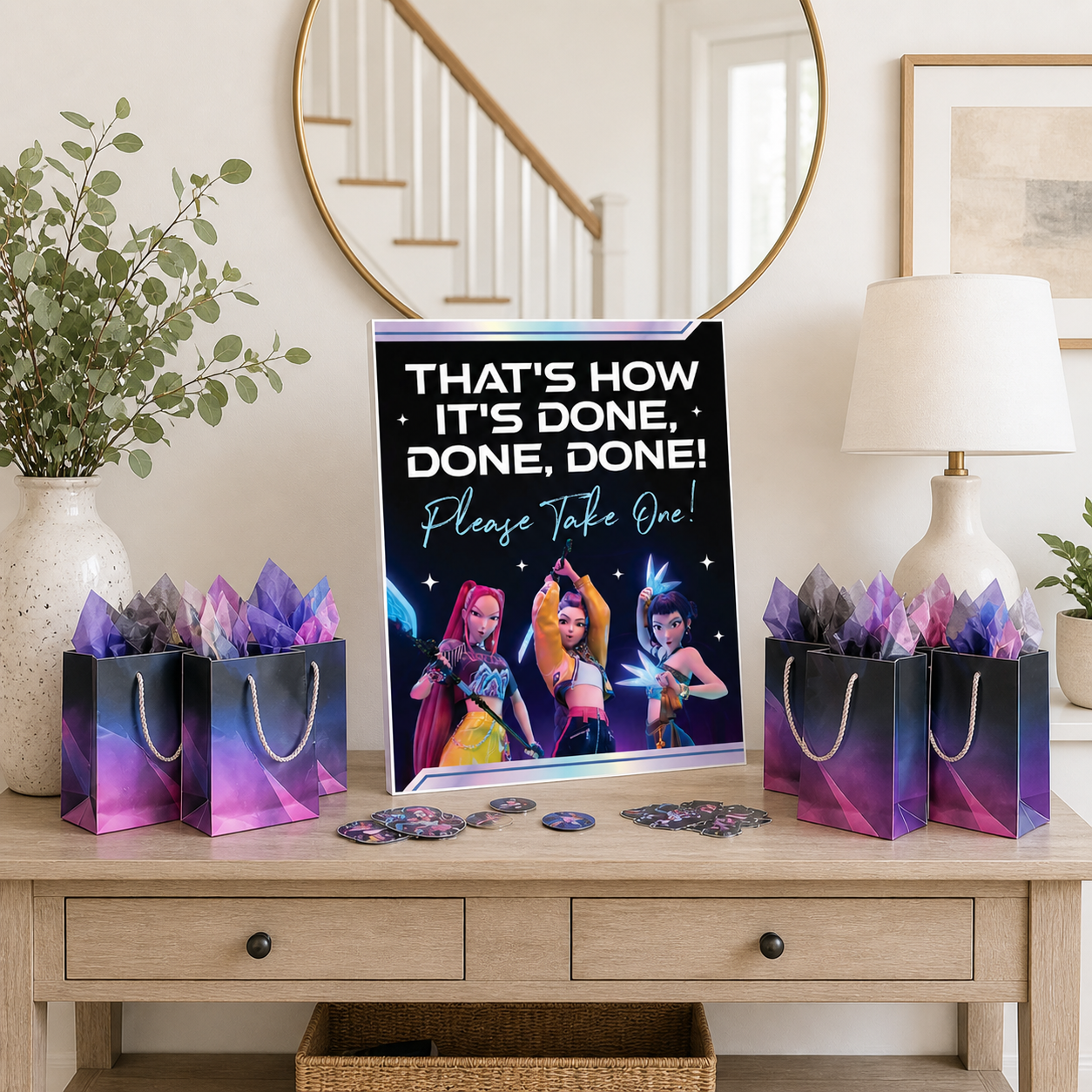 demon hunters easel thank you sign