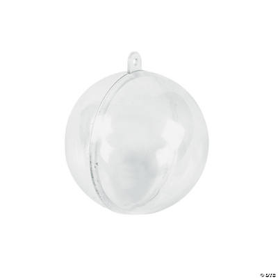 BULK DIY Clear Ornaments 48 Pk