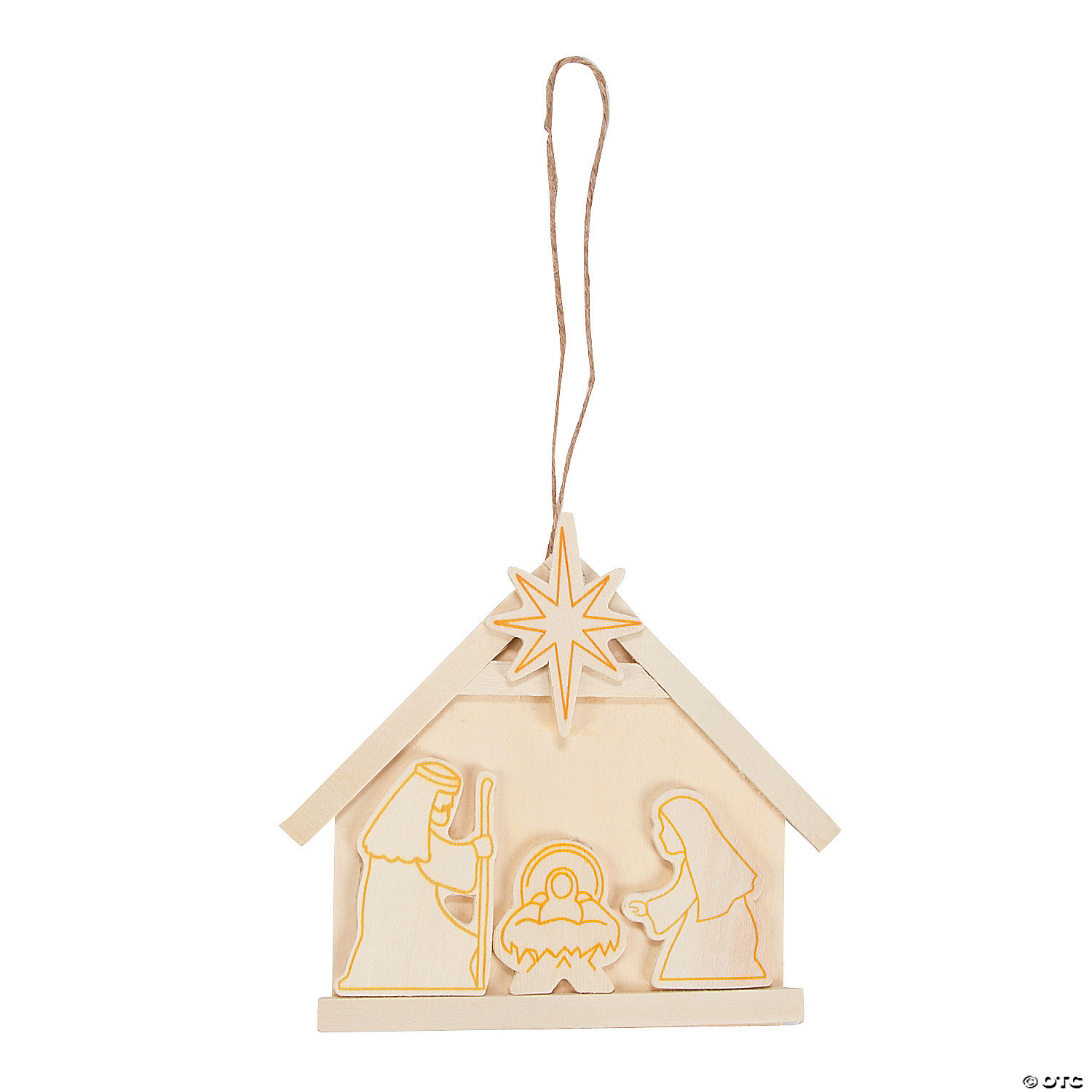 DIY Nativity Wood Ornaments - 12pk