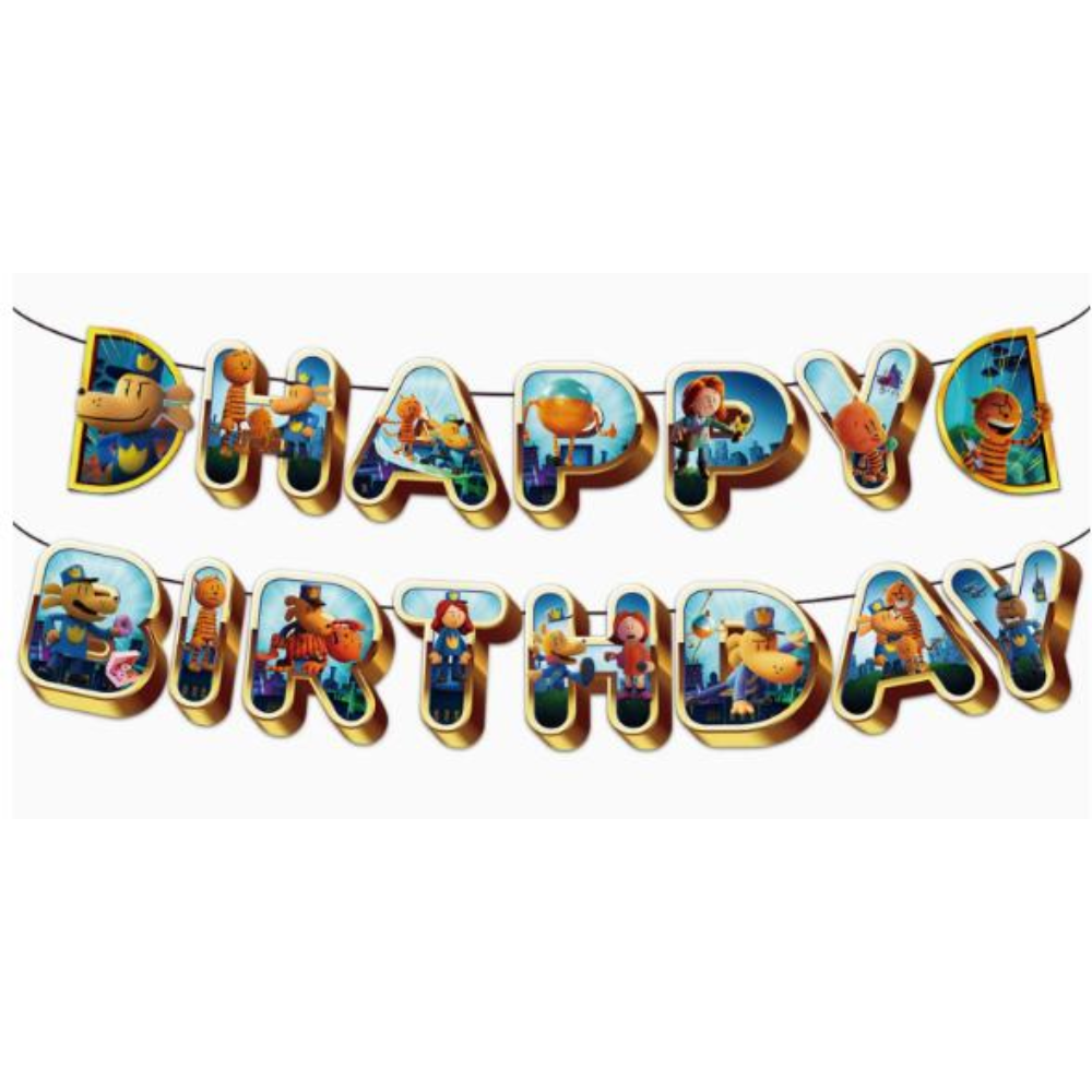 Dog Man Happy Birthday Banner
