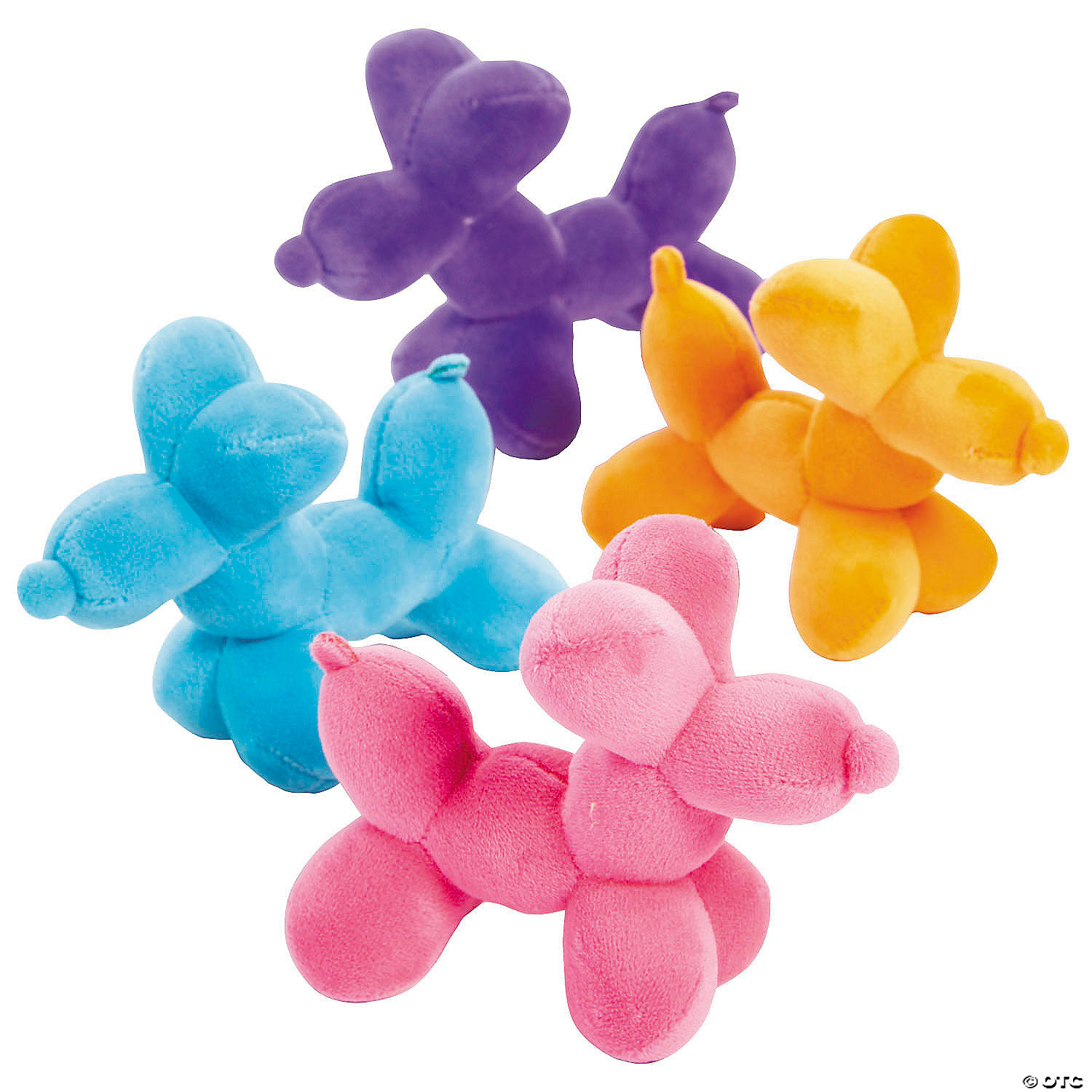 Balloon Dog Plush Assortment - 12 Pack
