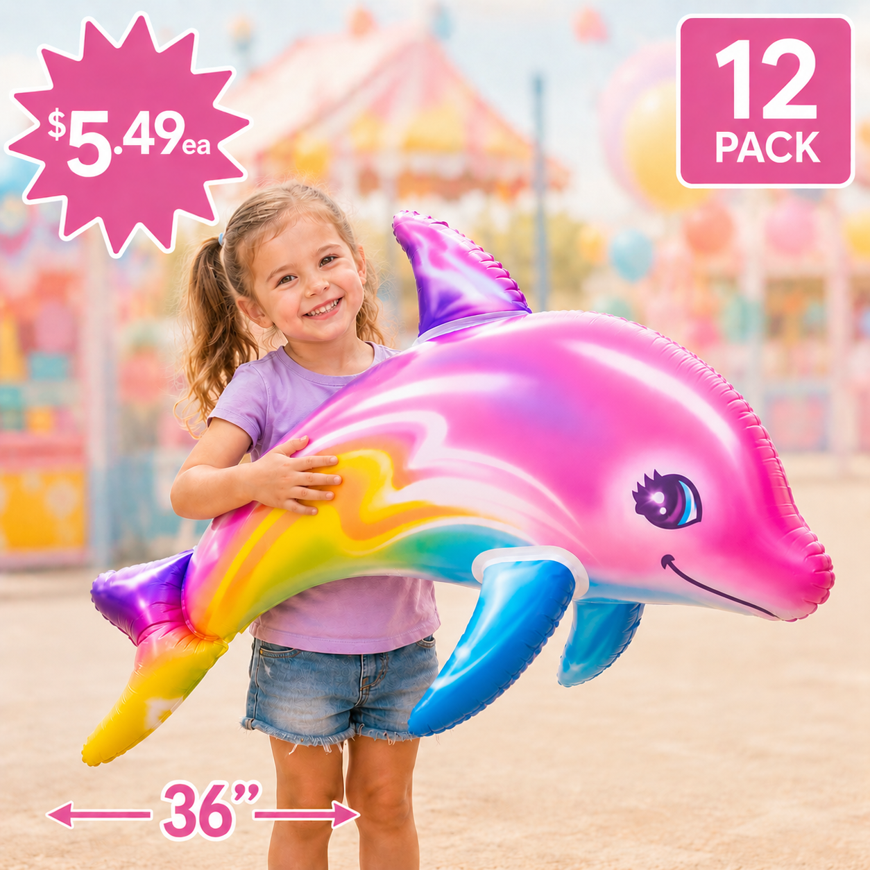 Inflatable dolphins carnival