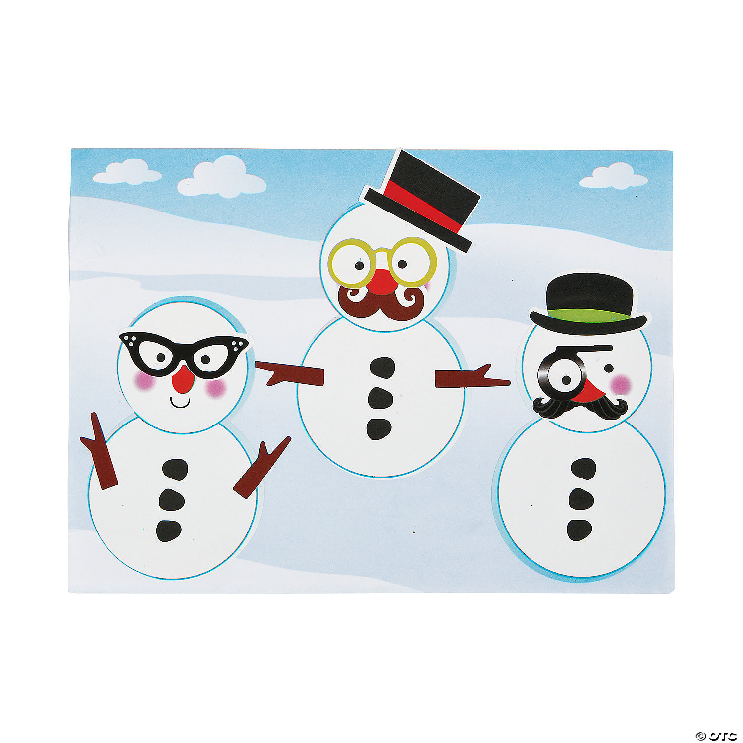 Dress Up Snowman Sticker Scene Kits - 12 Pack