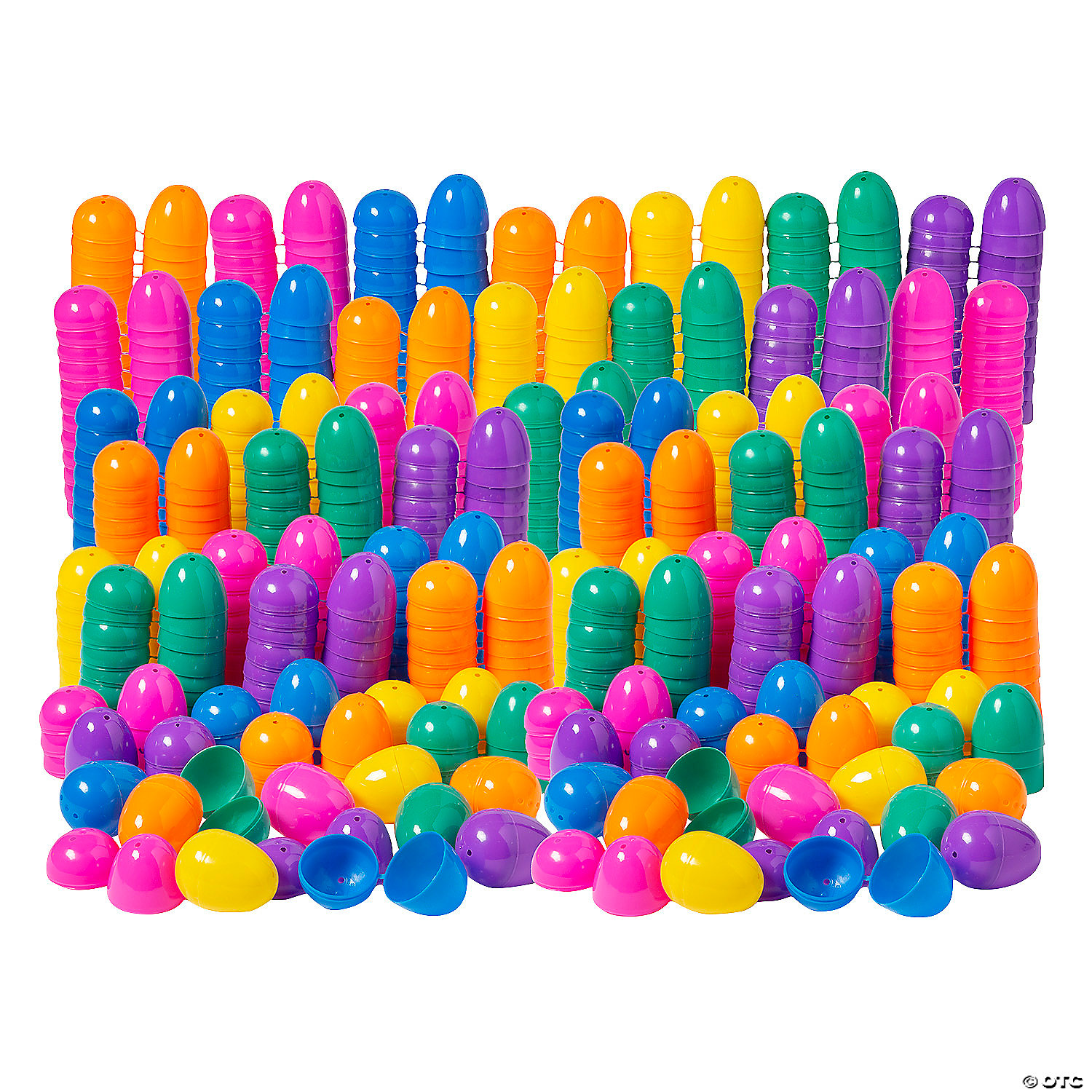 Bright Large Fillable Easter Eggs - 144 Pack
