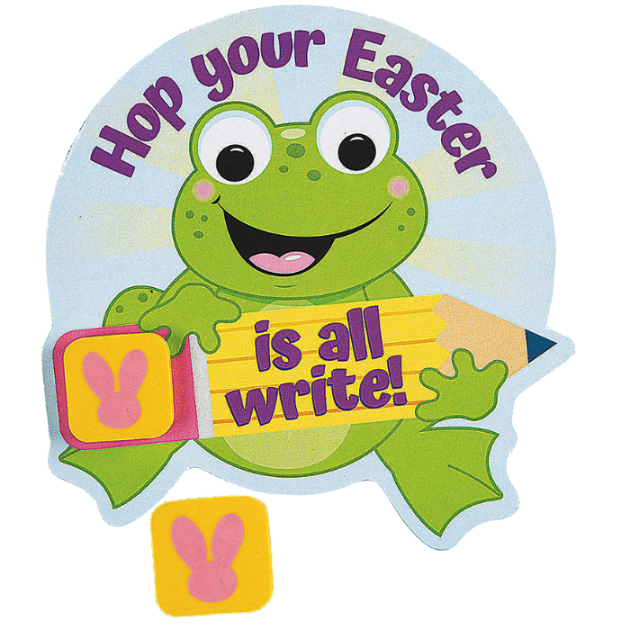 75% OFF: Frog Easter Cards with Bunny Erasers - 24Pk Party Supplies Canada  - Open A Party