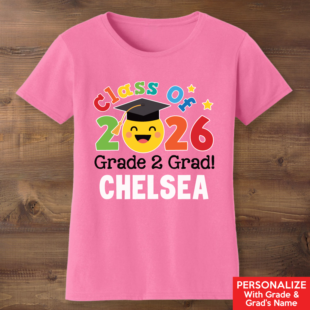 Elementary Grad Personalized Pink Tshirt