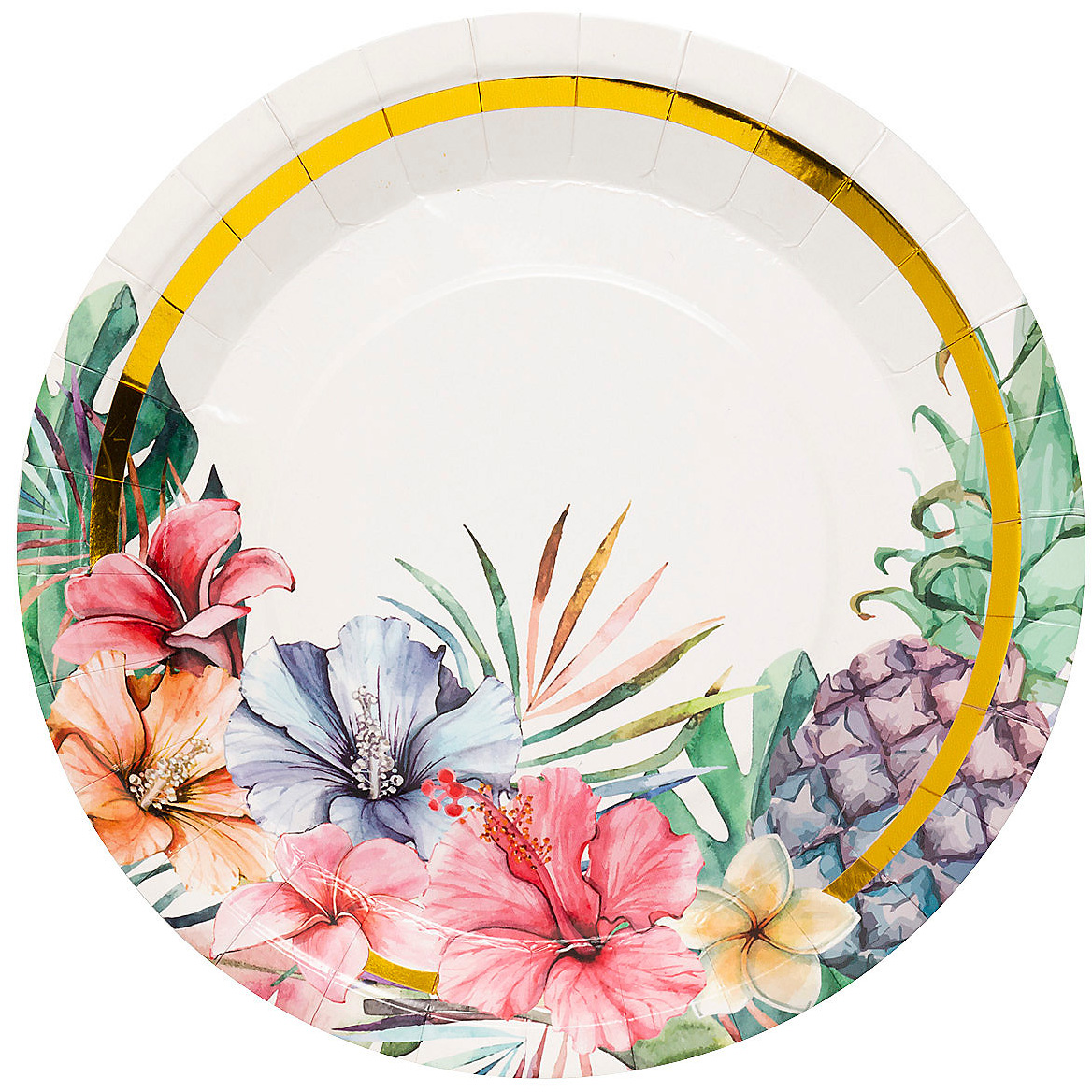 Elevated Luau Metallic Dinner Plates - 8 Pack
