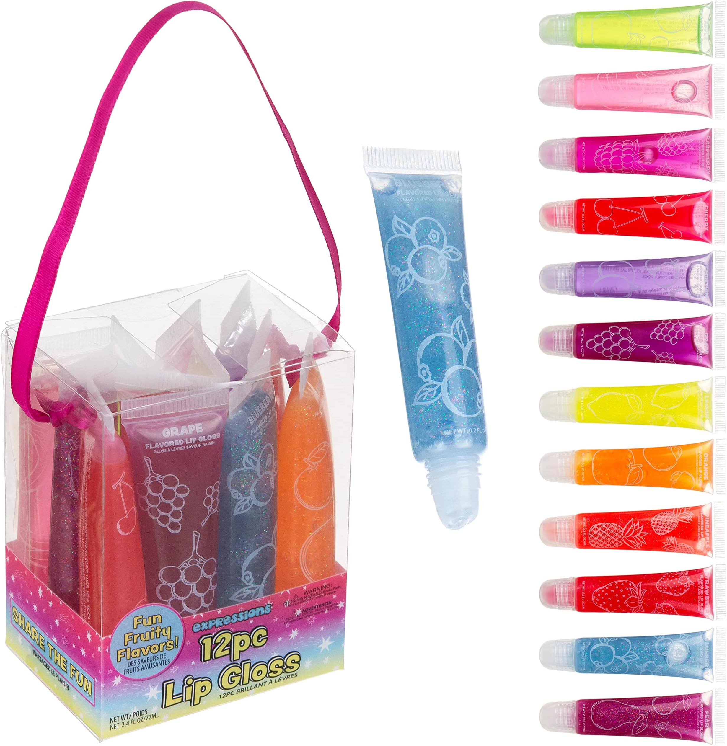 Spa Party Expressions Lip Gloss Tubes - 12 PACK