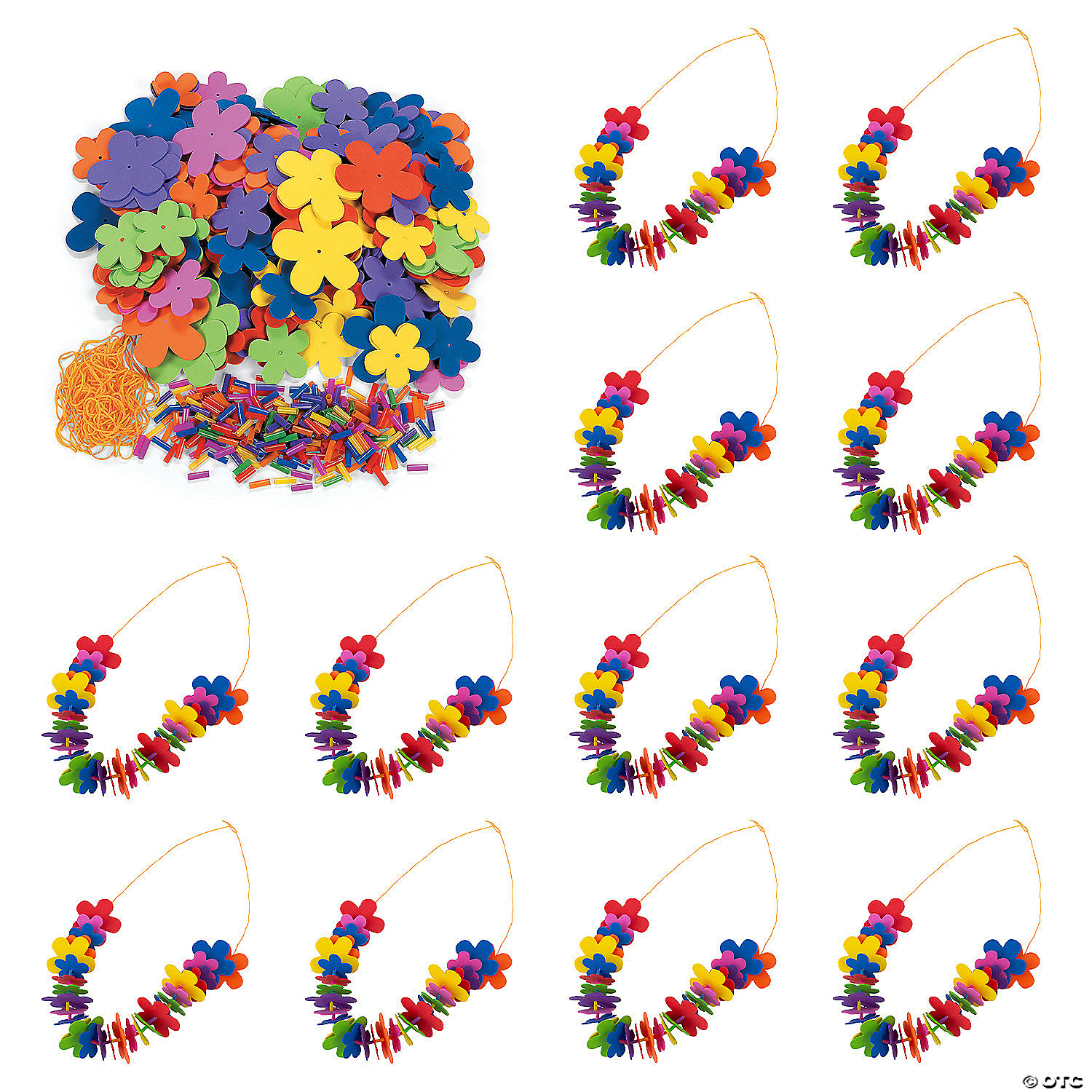 Fabulous Foam Flower Leis Craft Kits - 12pk