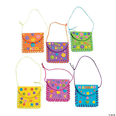 Foam Lacing Purses Craft Kits - 12 Pk