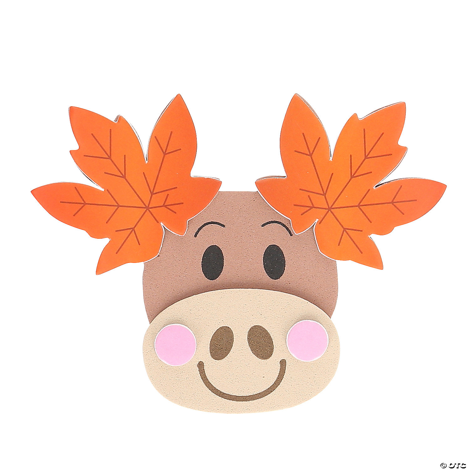 Fall Leafy Moose Magnet Craft Kit-12Pk