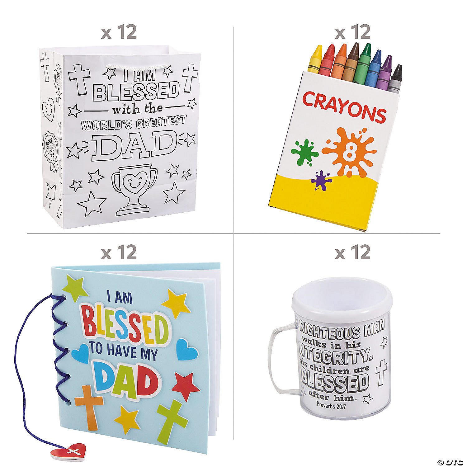 CYO Religious Father's Day Bulk Craft Assortment-48 Crafts