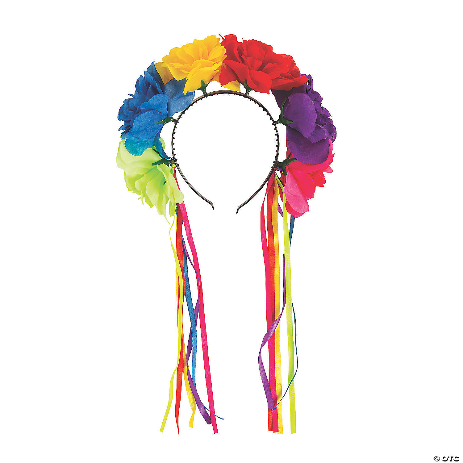Fiesta Flower Ribbon Headbands-6Pk