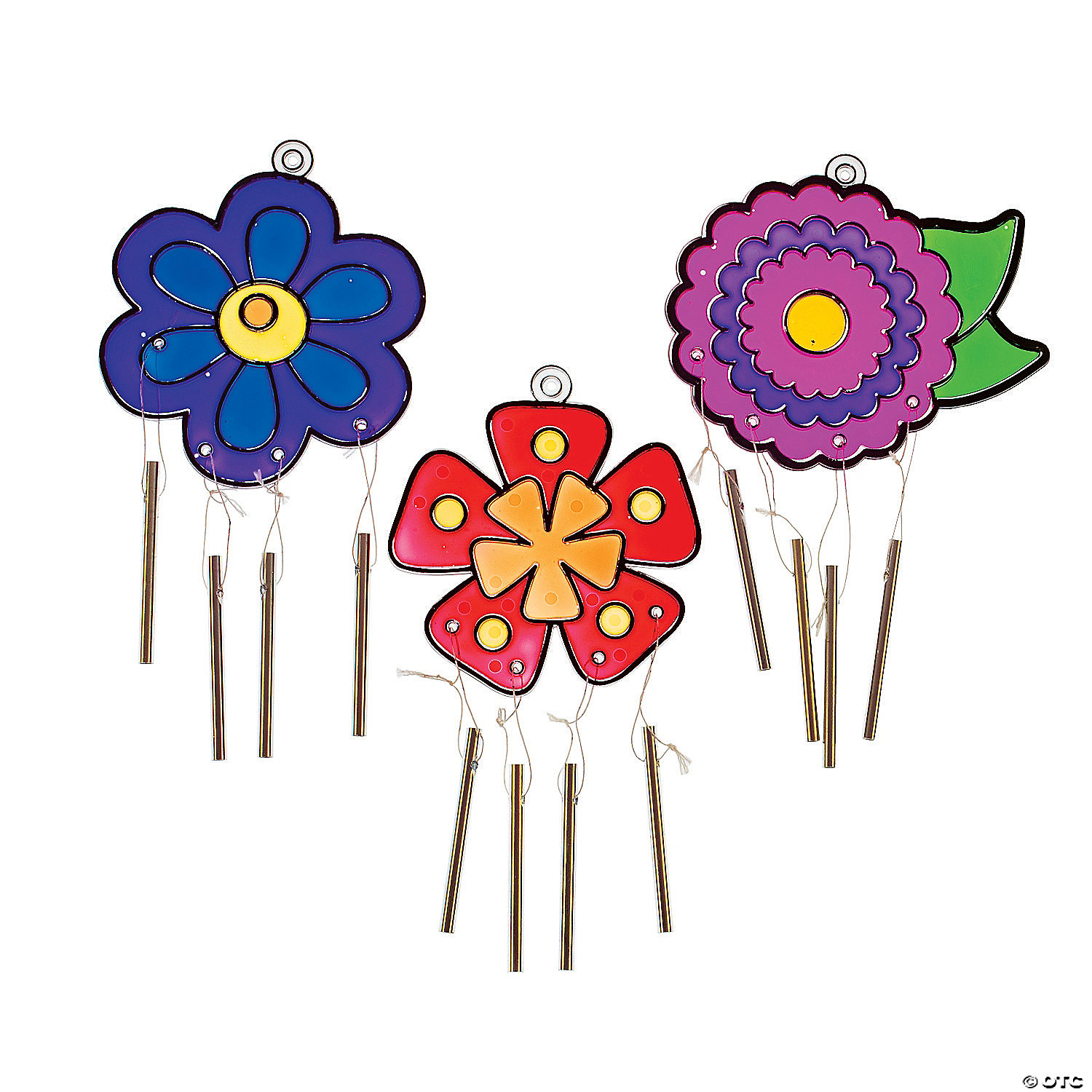 Flower Suncatcher Wind Chimes-12 Pk