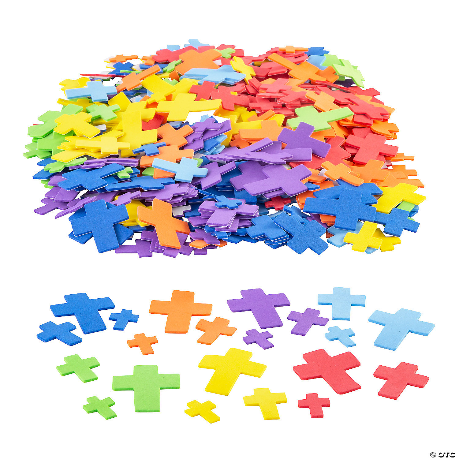 BULK Cross Self-Adhesive Foam Shapes - 500Pk