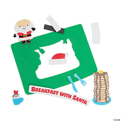 Breakfast with Santa Picture Frame Craft Kit-12Pk