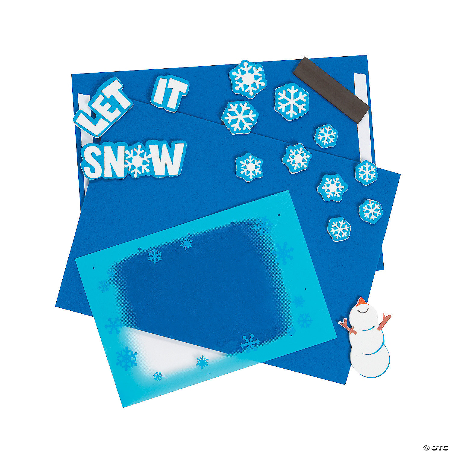 Frosted Window Pane Picture Frame Magnet Craft Kit -12 Pack