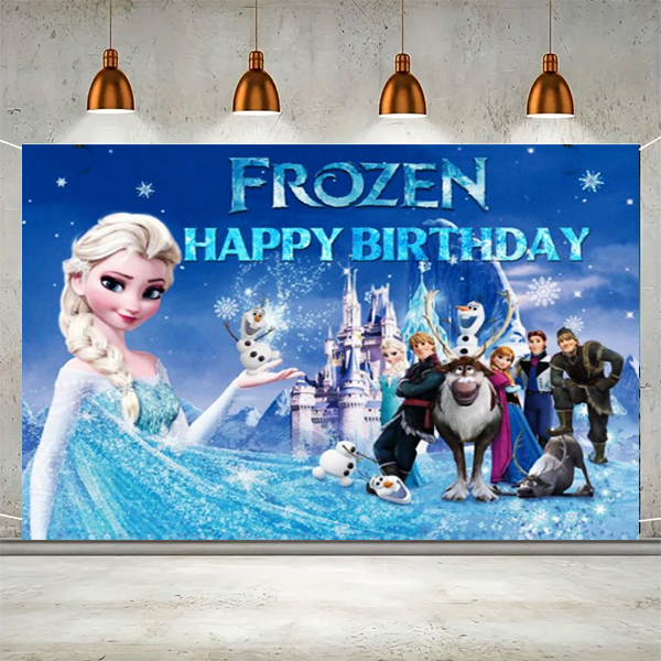 Frozen Big FABRIC Keepsake Backdrop w/Grommets