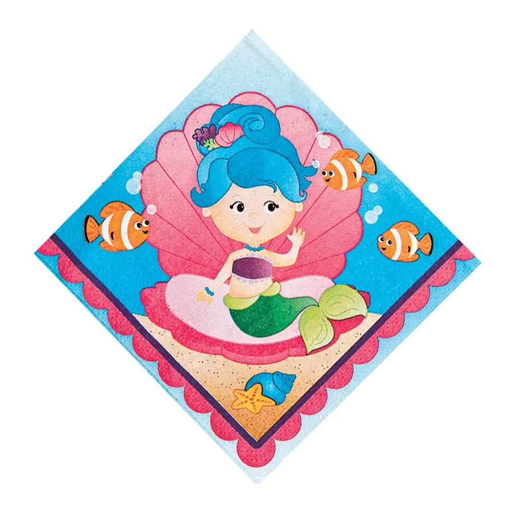 Mermaid Beverage Napkins - 16pkk