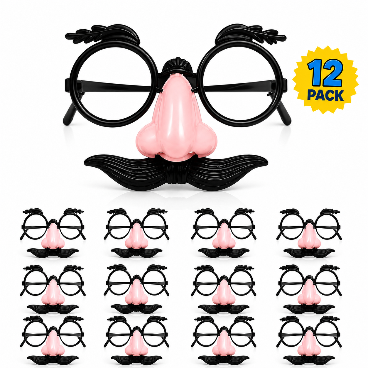 Kids Funny Face Glasses- 12 PK