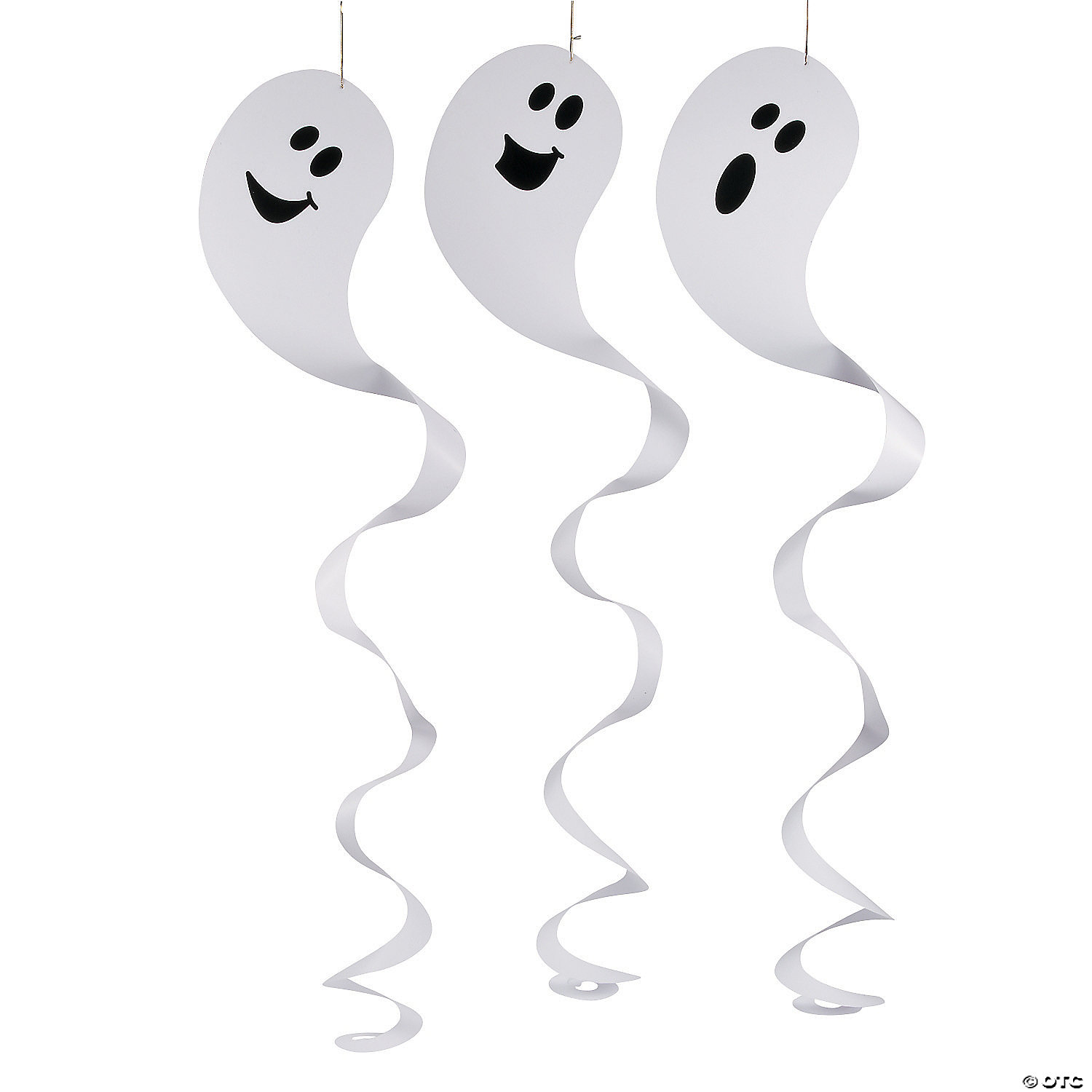 Plastic Giant Ghost Hanging Swirls - 12 Pk Party Supplies Canada ...