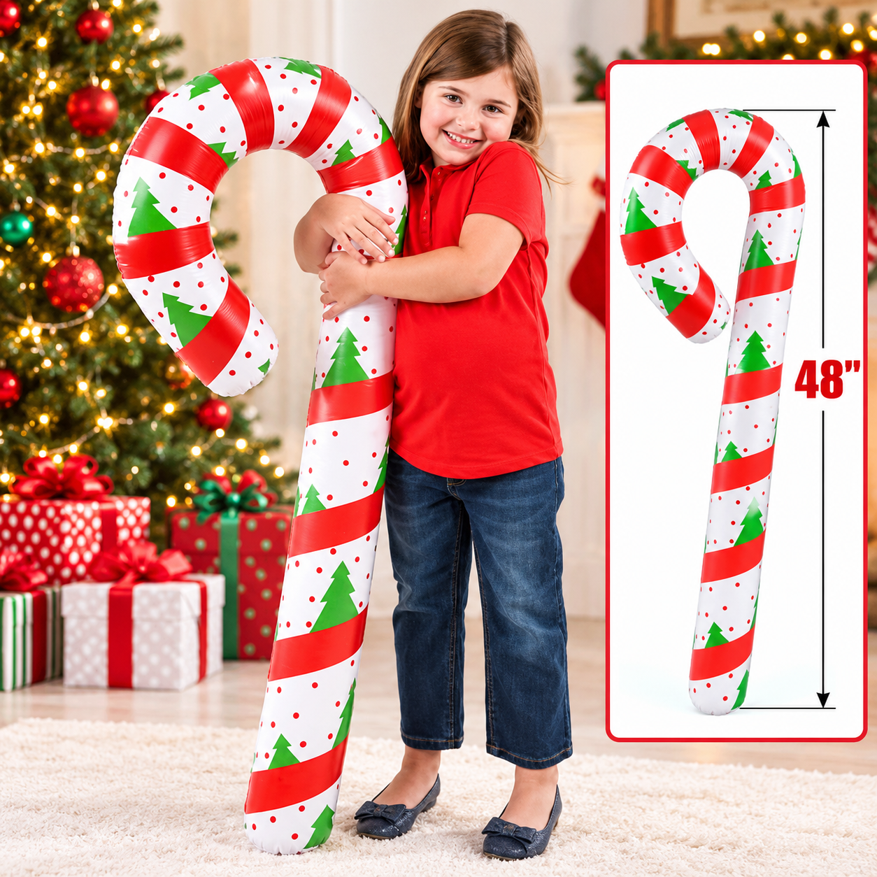 Gigantic 112cm Inflatable Candy Cane