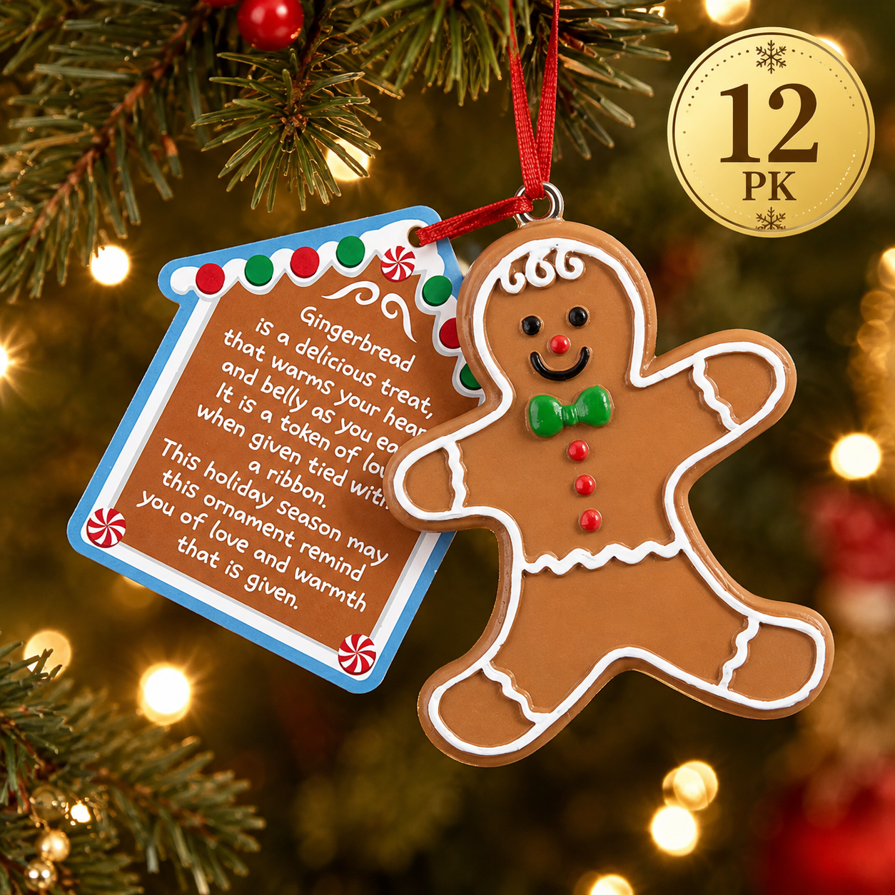 Legend of the Gingerbread Ornament -12 Pack