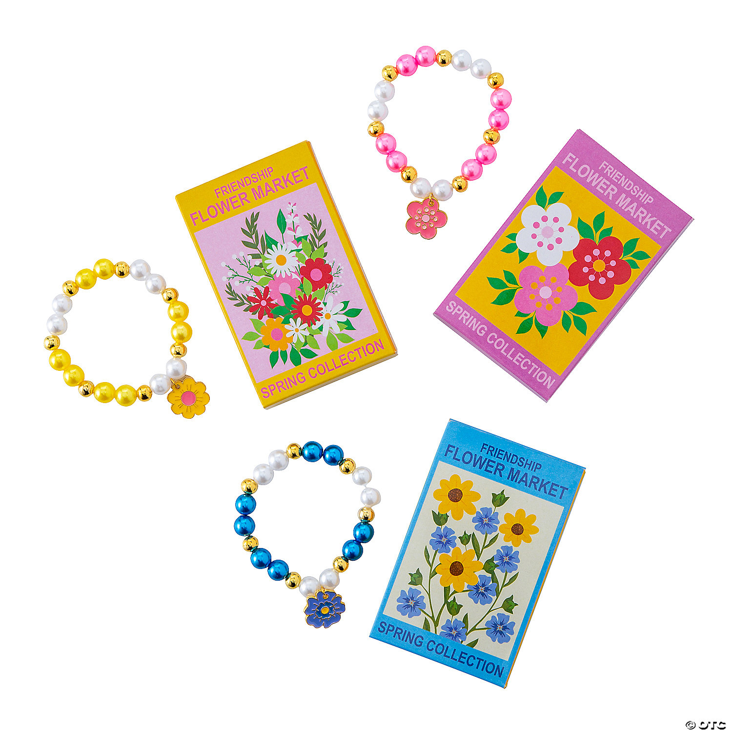 Friendship Flower Bracelet Craft Kits -12 Boxes