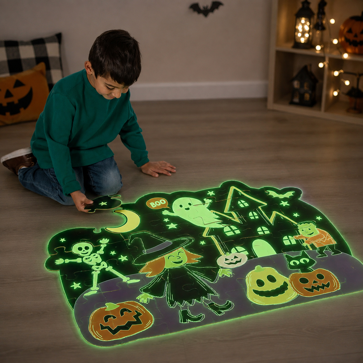 Halloween Glow-in-the-Dark Floor Jigsaw Puzzle